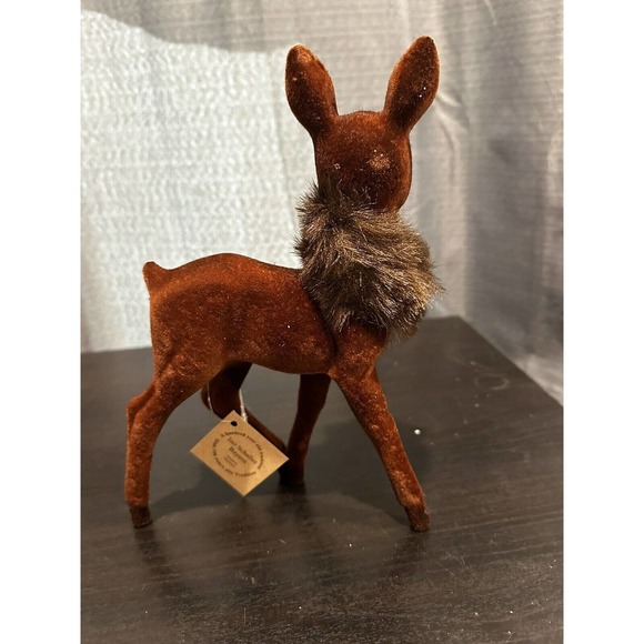 INO SCHALLER "BROWN HOLIDAY 9" DEER w/ FAUX FUR & BELL" * NEW * - Picture 3 of 5